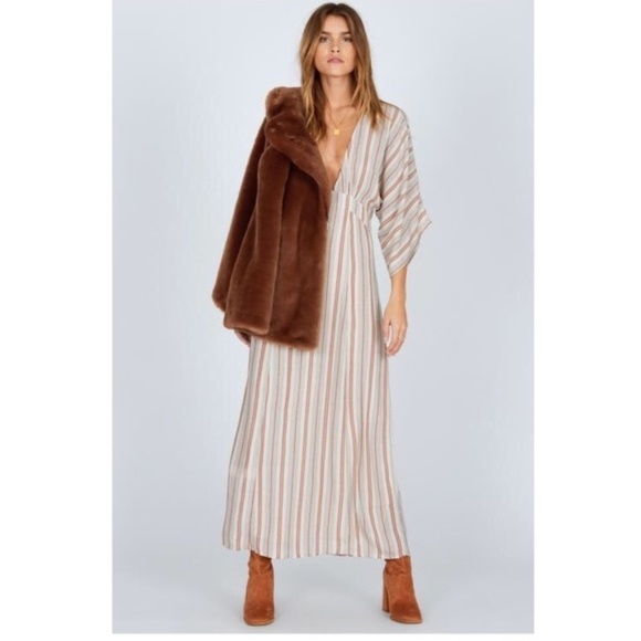 Amuse Society Dresses & Skirts - Amuse Society Striped Maxi Caftan, Sz. M
